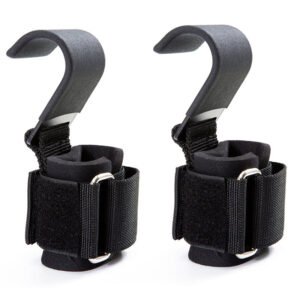 Hook Lifting Straps – Heavy Duty Gym Weightlifting Wrist Straps with Steel Hooks for Strength Training