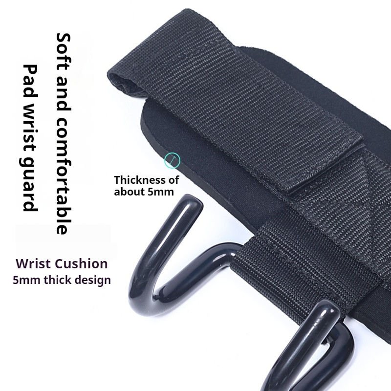 Hook Lifting Straps – Heavy Duty Gym Weightlifting Wrist Straps with Steel Hooks for Strength Training