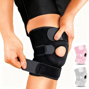 Knee Wraps – Heavy Duty Elastic Knee Support Wraps for Weightlifting, Powerlifting & Gym Training