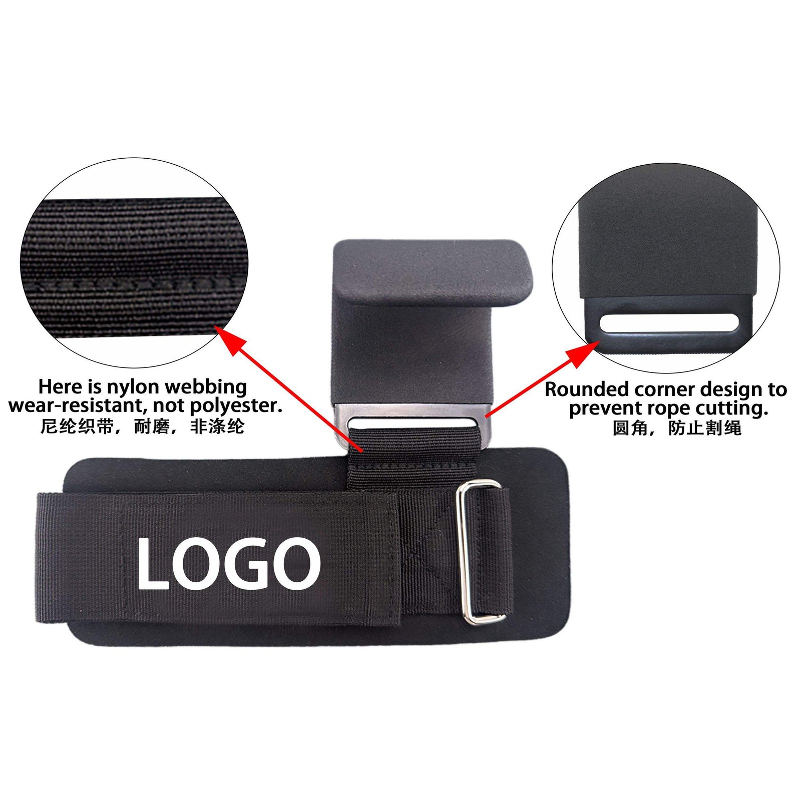 Hook Lifting Straps – Heavy Duty Gym Weightlifting Wrist Straps with Steel Hooks for Strength Training