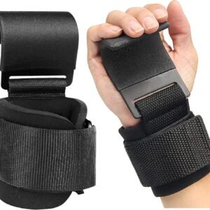 Hook Lifting Straps – Heavy Duty Gym Weightlifting Wrist Straps with Steel Hooks for Strength Training
