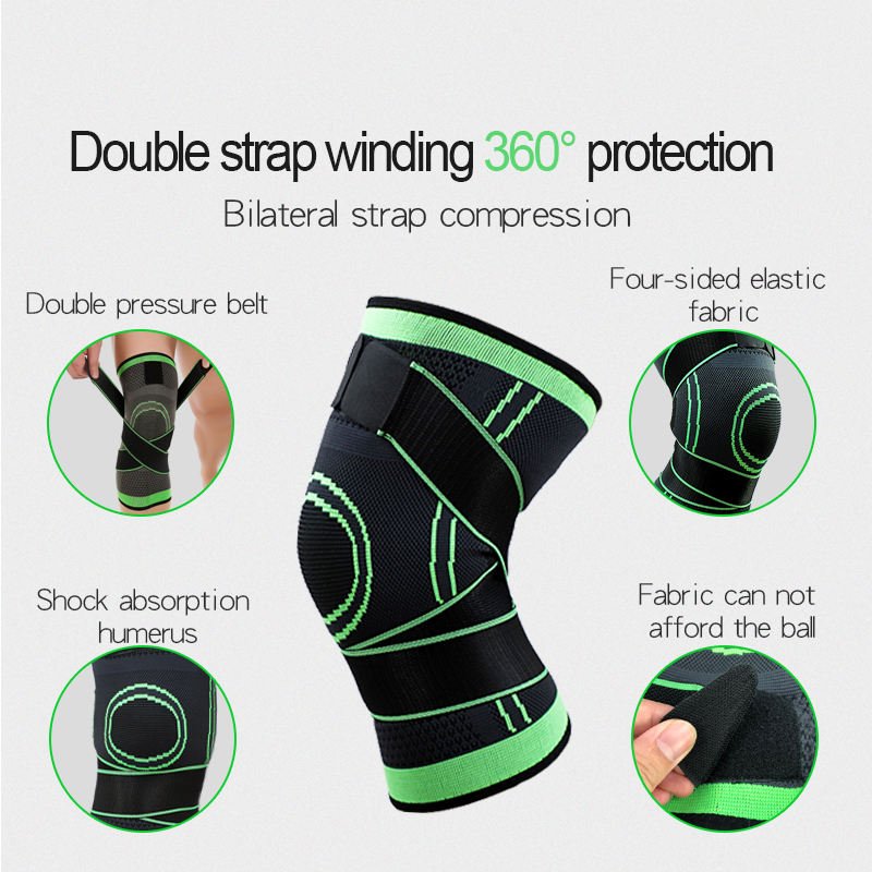 Knee Wraps – Heavy Duty Elastic Knee Support Wraps for Weightlifting, Powerlifting & Gym Training