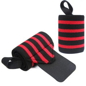 Wrist Wraps – Heavy Duty Elastic Gym Wrist Support Wraps for Weightlifting & Strength Training