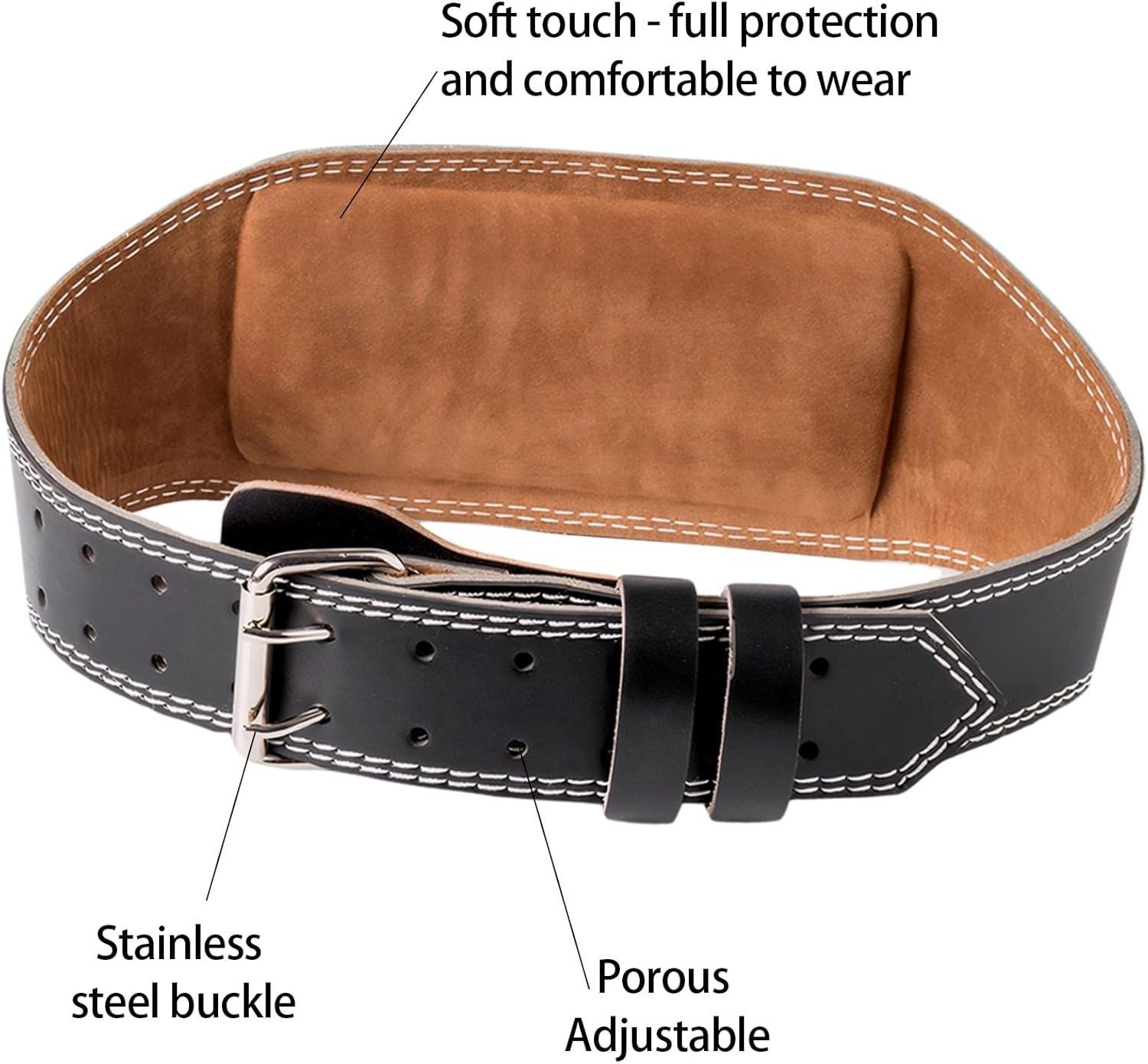 Premium Genuine Leather Workout Support Belt